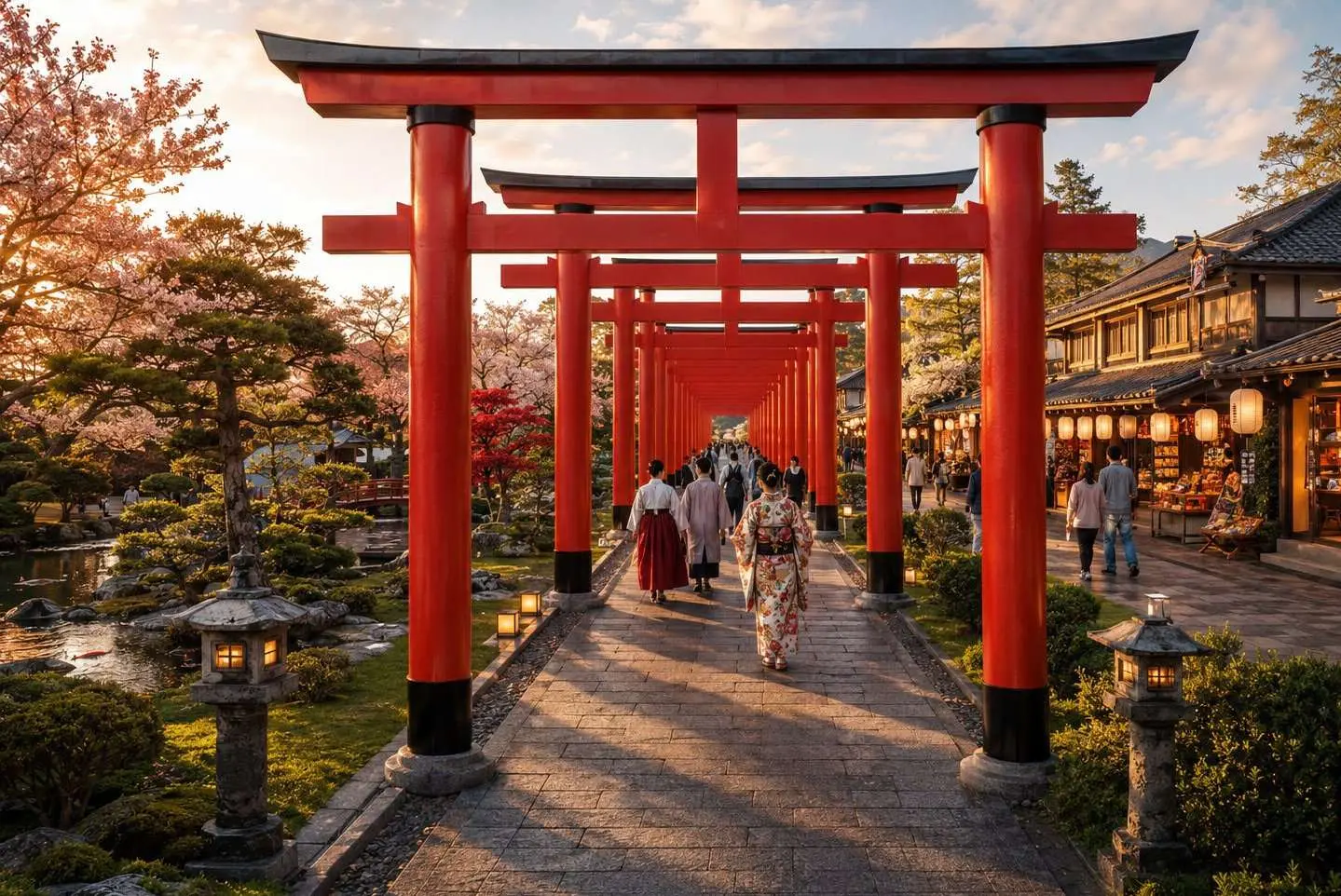 Gerbang ikonik Jepang menyambut Anda